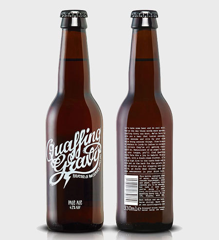 Quaffing Gravy Bottles #packaging #beer #label #bottle