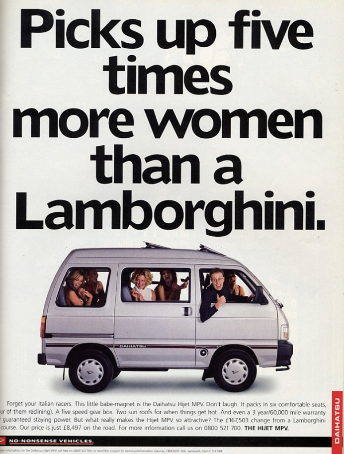 Back from when 'babe-magnet' was a perfectly fine way to sell things.