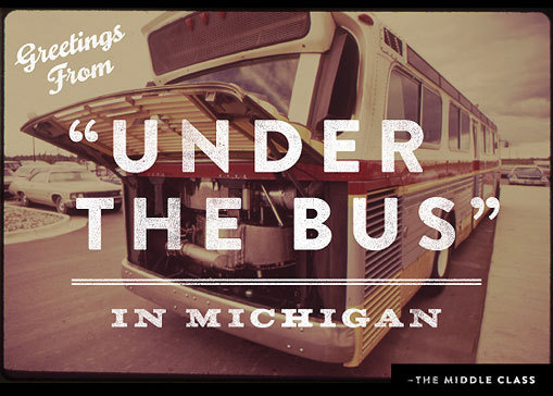 A Postcard from Michigan's middle class | Democrats.org #political #postcard #typography