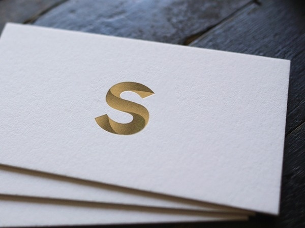 Monogrammed business cards #business #card #gold #cards #typography