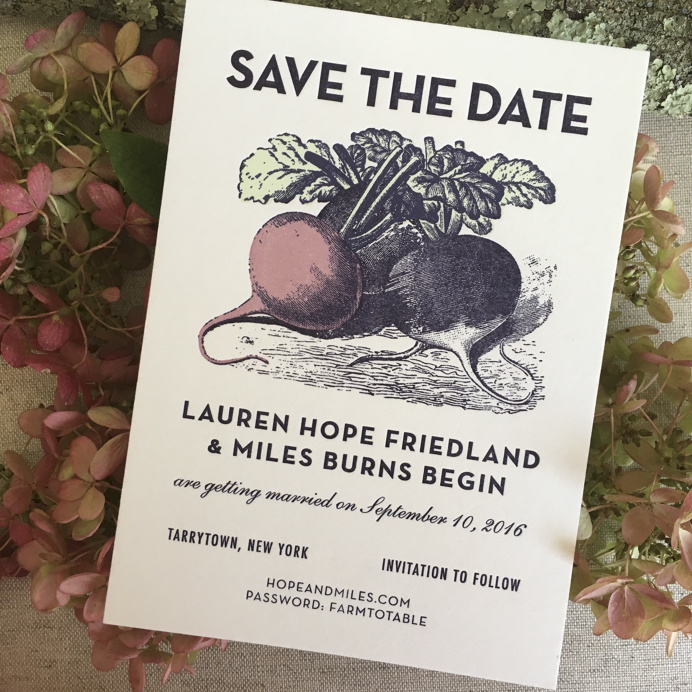 Illustrated Farm to Table Inspired Wedding Invitations by Robinson Press