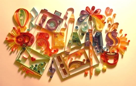 quilling_paper_art.jpg 550×350 pixels #quilling #craft #paper #typography