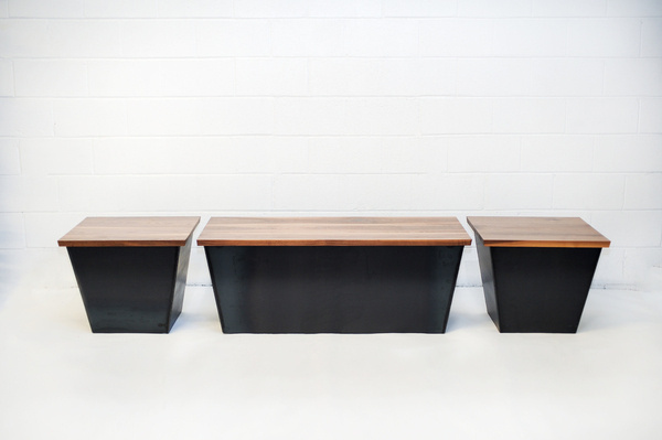 Knolling Table is a minimalist design created by Canada-based designer Beacon Mfg Co.. The table's base is comprised of a finished mild st #minimalist #design