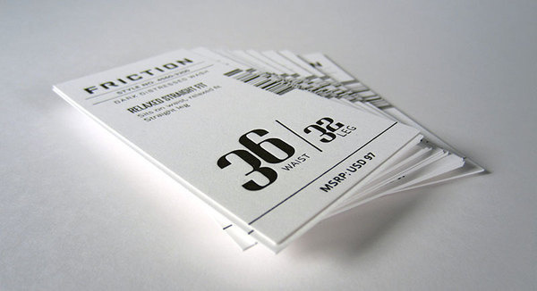 Friction #clothing #letterpress #hang #hangtags #tag #hangtag #jeans