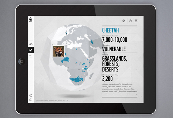 Creative Review WWF's new iPad app #globe