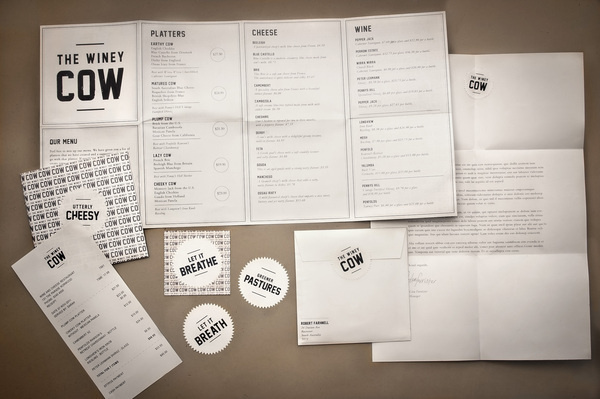 The Winey Cow #menu
