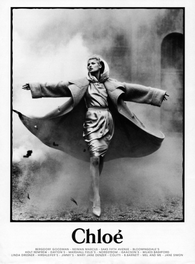 autumn winter 1995, black and white, chloe, coat, karl lagerfeld, linda evangelista - inspiring picture on Favim.com #fashion