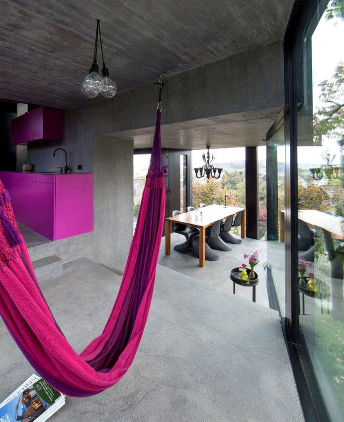 Trubel House by L3P Architekten trubel house purple interior #interior #design #decor #home