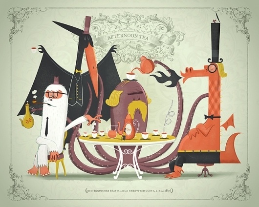 The Uninvited Guest | The Beast is Back #beast #retro #is #the #illustration #back #characters
