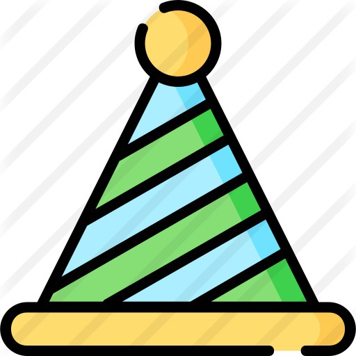 See more icon inspiration related to fun hat, party hat, birthday and party, celebration, fun, hats, birthday, fashion, hat and party on Flaticon.
