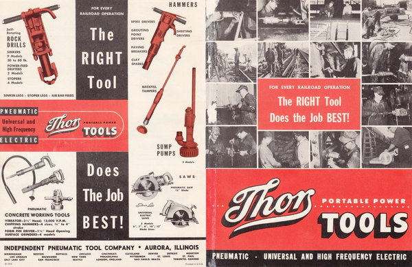 Independent Pneumatic Tool Aurora IL 4 Page Vintage Brochure Thor Power Tools #vintage #brochure