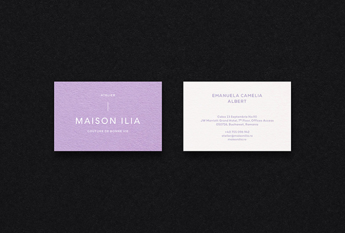 Maison Ilia by SilkEight #graphic design #print #stationary #business card
