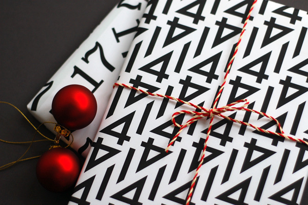 Typography gift wrap paper on Behance #wrap #gift #behance #paper #typography