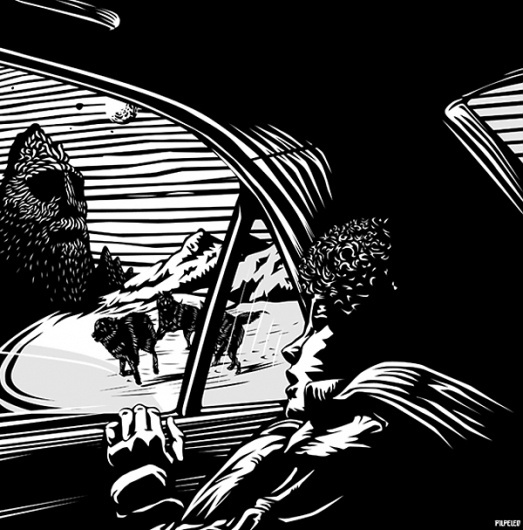 Looks like good Illustrations by Nir Peled #peled #illustration #nir #scene #wolf #mood #israel