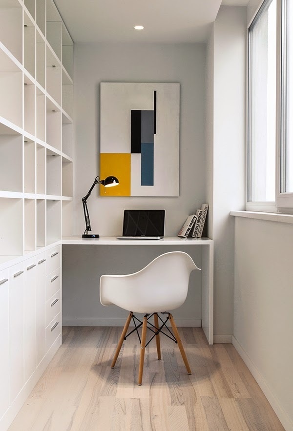 White Loft by Konastantyn Kaschuck. #interiors #workspace