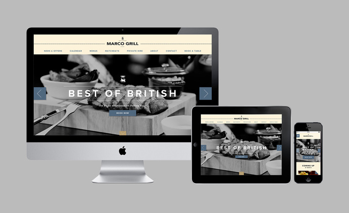 Chelsea FC & Marco Grill Website design
