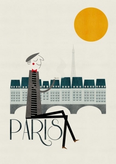 Illustrated cities : Cosas mínimas #paris #blanca #group #gmez #the #illustration #poster #art