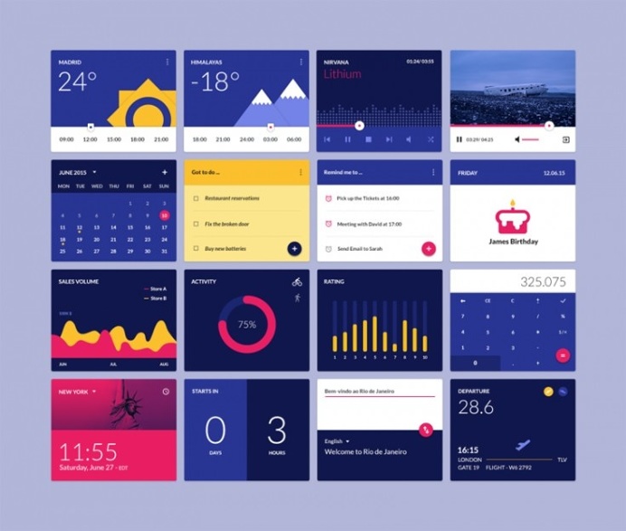 Free Material Design Widgets UI Kit
