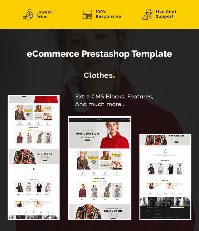 #Clothes - #Fashion #Apparels Store #Prestashop #Responsive #Theme | #TemplateTrip #eCommerce #Website #Template
