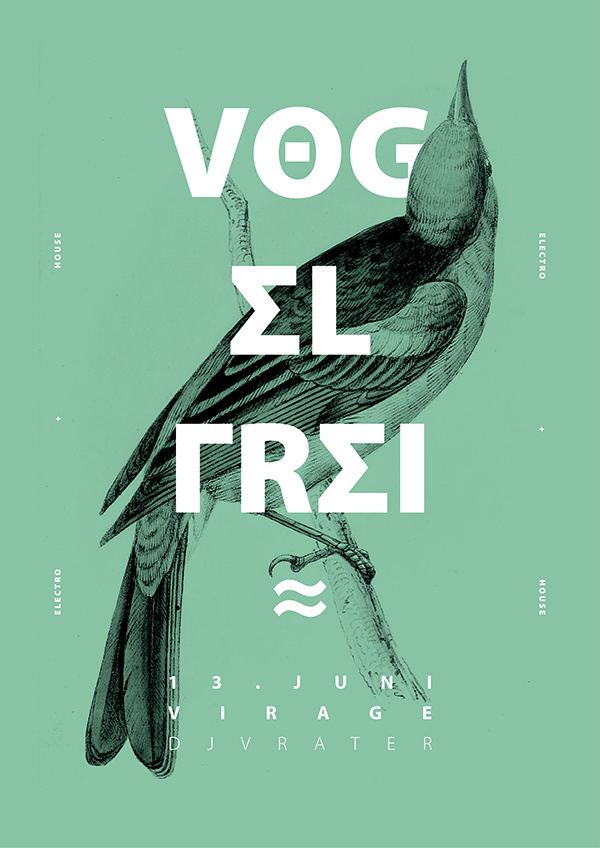 Vog el frei #cover #type #illustration