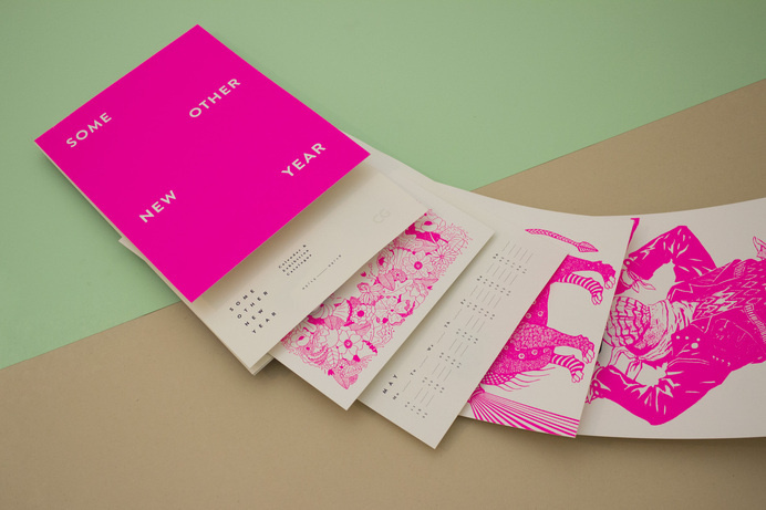 24 Artists, 1 Calendar, 1 Year - Some Other New Year. Much more at: https://www.behance.net/gallery/26223861/Some-Other-New-Year