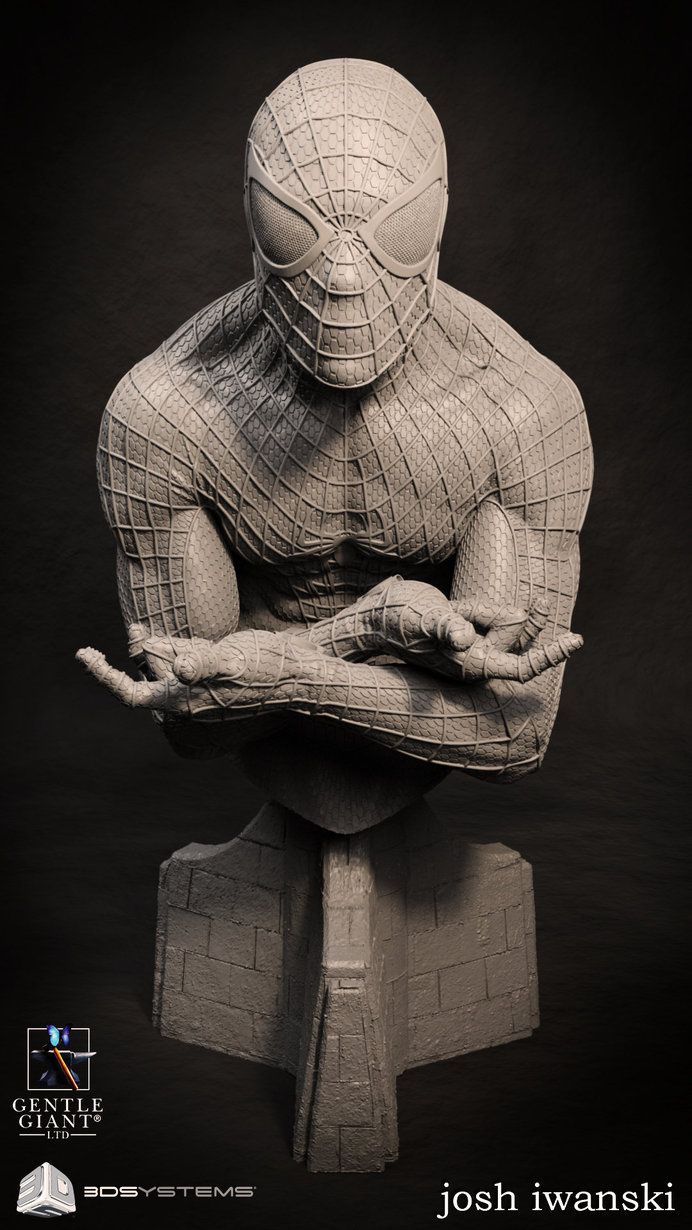 ArtStation - The Amazing Spider-Man 2: bust, Josh Iwanski #amazing #spiderman #bust #spider-man #2 #3d