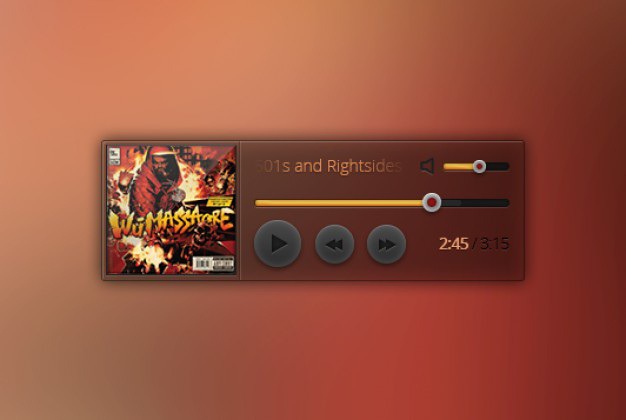 Simple music small widget Free Psd. See more inspiration related to Music, Buttons, Psd, Simple, Control, Player, Horizontal, Widget and Small on Freepik.