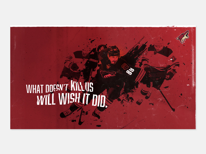 Arizona Coyotes #branding #hockey #grunge #punk #distortion #distorted #type #typography #sports #nhl #scanner #dirt