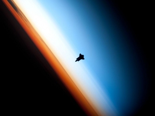 NASA - Shuttle Silhouette #shuttle #nasa #endeavour #space #photography