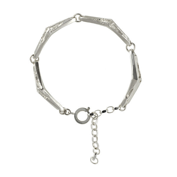 Via Volturno bracelet | SMITH/GREY #mens #accessories #white #b&w #silver #damaged #black #texture #jewellery #men #jewelry #and #fashion #ring #grey