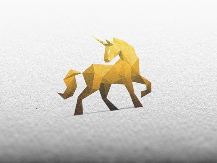 Golden Unicorn by simc #logo