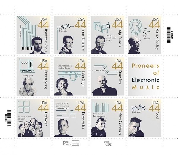 Stamps | Pioneers of Electronic Music #techno #electronica #stamps #eno #kraftwerk #music #moog #electronic