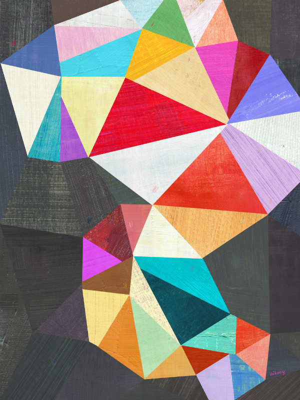 Two Ems Geometric Abstract #illustration #color #pattern