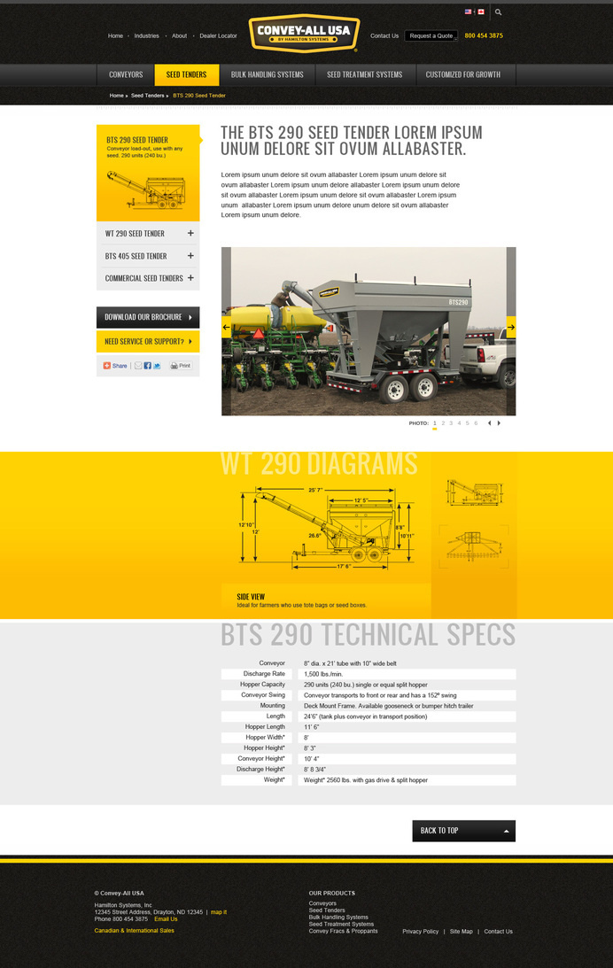 Convey-All USA Website Design on Behance #industrial #web #farm
