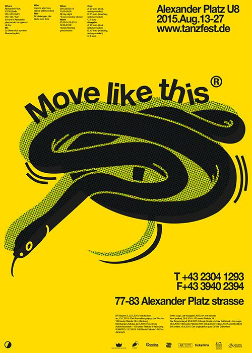Move like this; Tanzfestival Poster in Berlin