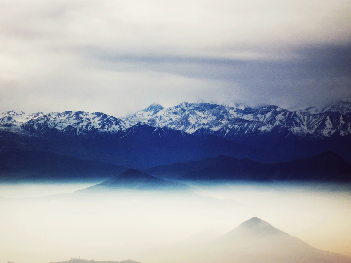blue, mountains