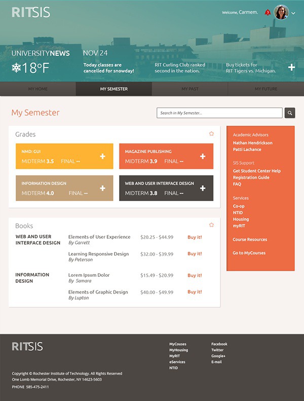 RIT SIS Interface Redesign