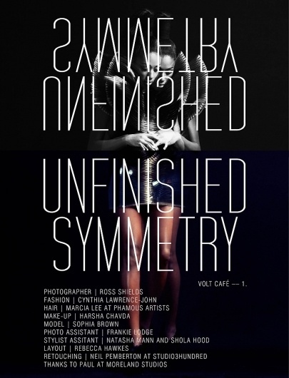 Unfinished Symmetry | Volt Café | by Volt Magazine #beauty #white #design #graphic #volt #black #photography #art #and #fashion #layout #magazine #typography