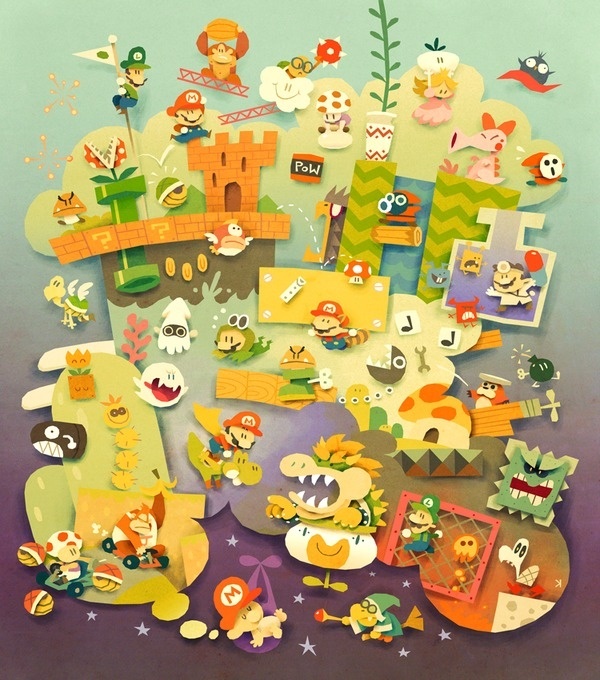 ken wong mariodreams #universe #nintendo #illustrations #marios