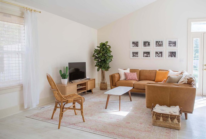 Holiday House Living Room Before & After - A Beautiful Mess