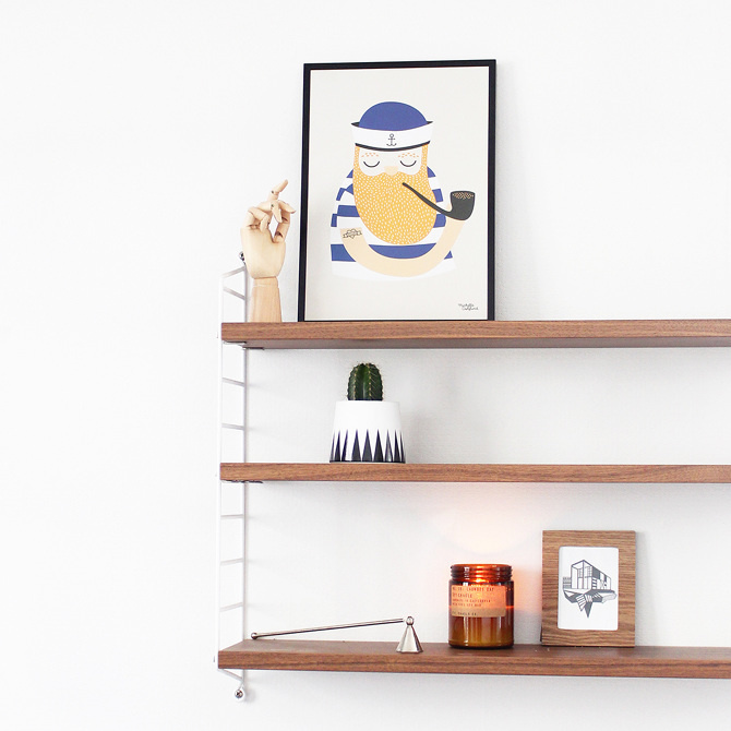 #nordic #design #graphic #illustration #danish #beard #simple #nordicliving #living #interior #kids #room #poster #sailor #maritime #stripes