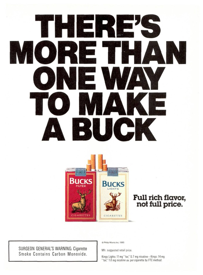Image result for buck cigarette ads