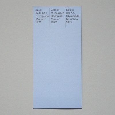Otl Aicher 1972 Munich Olympics - Identification #otl #1972 #aicher #olympics #munich
