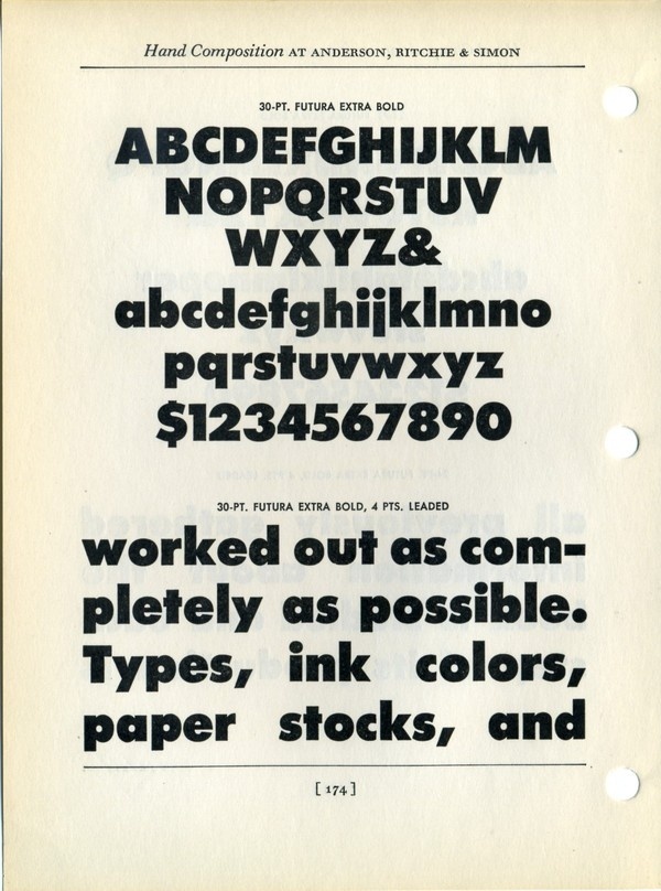 Futura Bold extra bold type specimen #type #specimen #font #typography