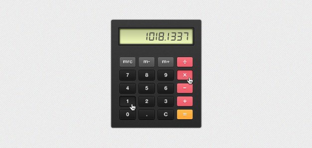 Chunky calculator (psd) Free Psd. See more inspiration related to Buttons, Psd, Calculator, Horizontal and Chunky on Freepik.