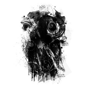 Black gasmask #abstract #illustration #gasmask #art