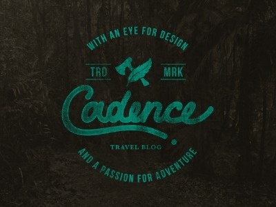 Cadence Logo #lettering #adventure #travel #feather #seal #vintage #axe #logo #hand