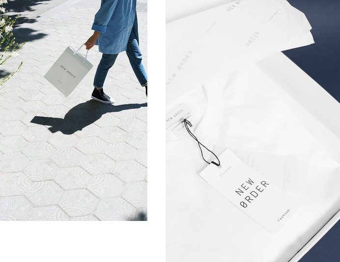 New Order - Mindsparkle Mag Roser Padrés designed the visual identity and packaging for a new fashion brand created by @ninauc, which produces selected pieces of clothes with a simple geometry, exceptional quality and timeless design. #logo #packaging #identity #branding #design #color #photography #graphic #design #gallery #blog #project #mindsparkle #mag #beautiful #portfolio #designer