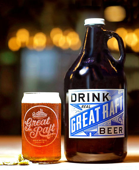 Great Raft Brewing Growler #packaging #beer #growler