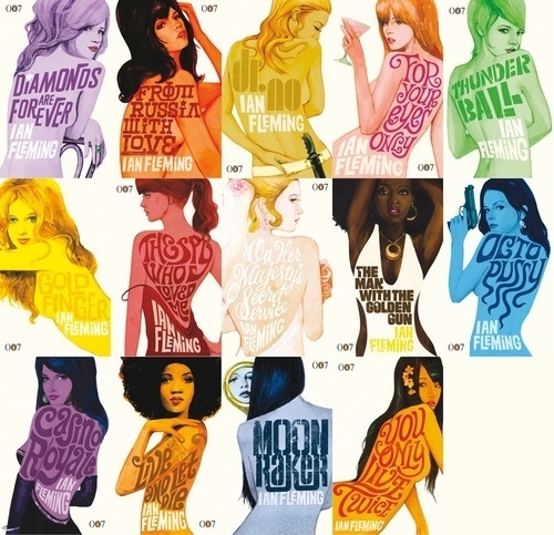 V as in Vulture - Mmm…Bond Girls. are2: 007 Penguin covers #movie #girls #illustration #poster #007